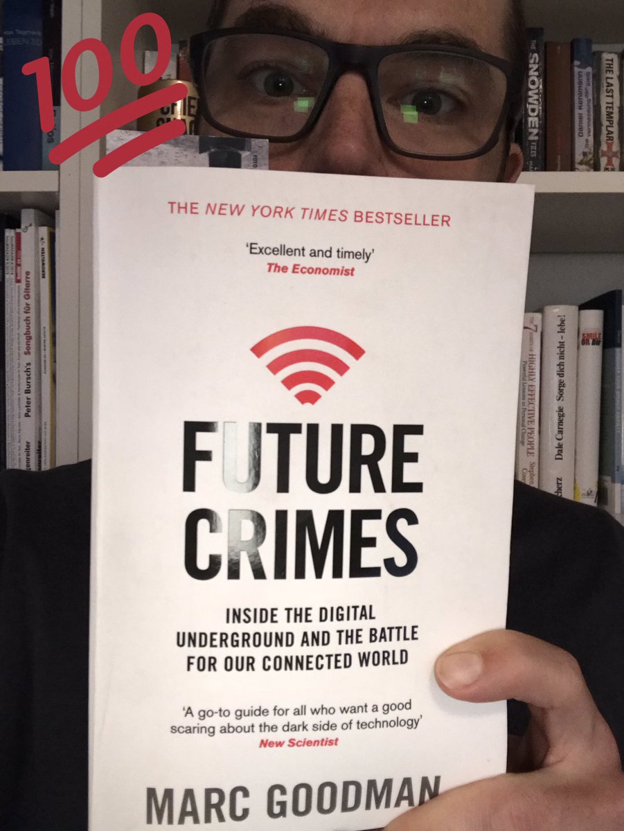 My 1st #book recommendation goes to: .@FutureCrimes! The @nytimes author gives such a thorough n wide outlook what can n will be done with new #tech for good n also for bad. A must read for all #CyberSecurity experts n wannabes. #digitalisation #cybercrimes #it @TransworldBooks