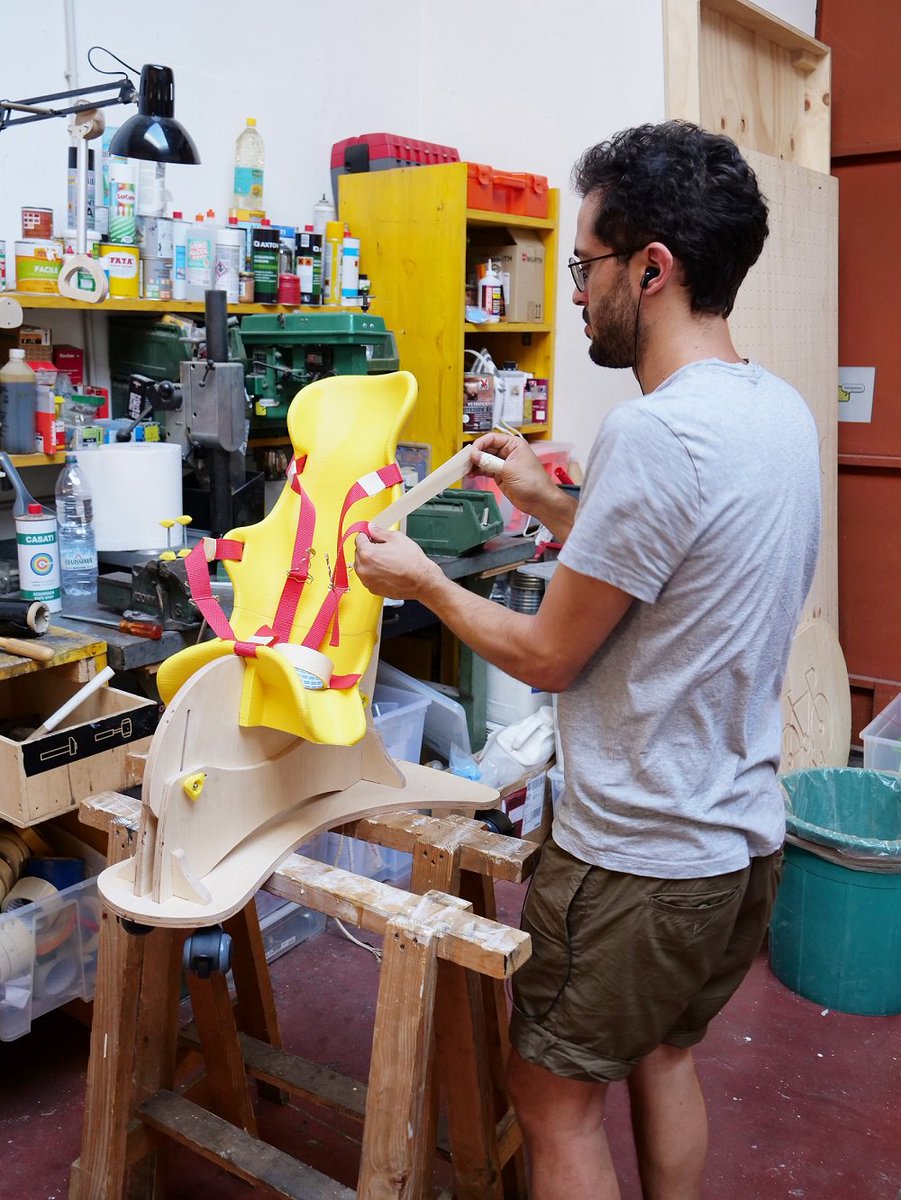 FabFndn's tweet image. Writing aid and bike by @opendot help disabled kids enjoy their childhood, check more information here: ow.ly/AmXP30mluCu #FabFndnNews #fabacademy2019 #digitalfabrication #academany #fabacademystudents #fablabnetwork #lasercutter #cnc
