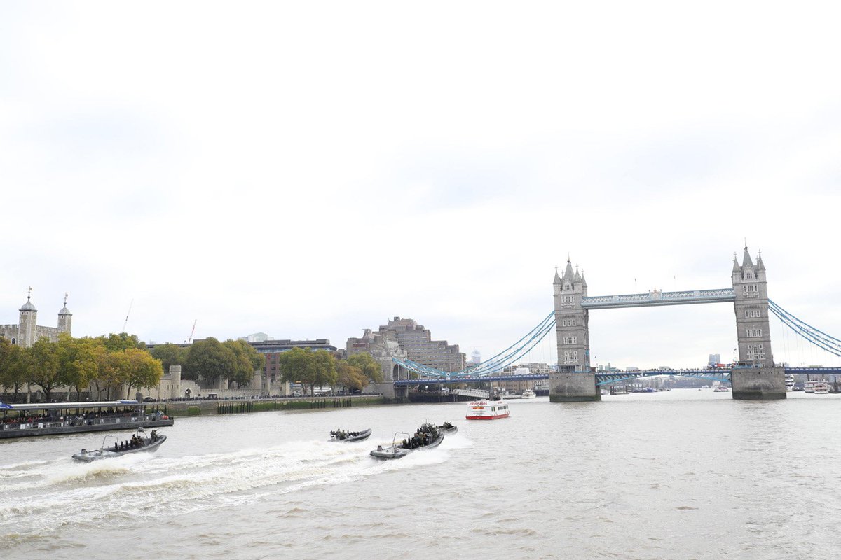 RoyalMarines's tweet photo. Royal Marines have powered up the River Thames and invaded the centre of London in an impressive show of firepower alongside allied Royal Netherlands Marine Corp comrades @korpsmariniers https://t.co/1QqiFOEUEV https://t.co/UVPIuZVIOW
