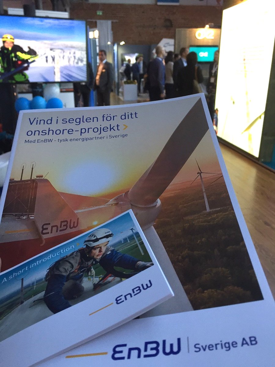 EnBW's tweet photo. Hey Sverige 👋🇸🇪. Heute sind wir auf der schwedischen #Wind-Leitmesse #VIND2018 in #Stockholm. Das #EnBW-Team freut sich auf viele Besucher! #Windkraft @Vindkraft https://t.co/BJoMcYYy0x