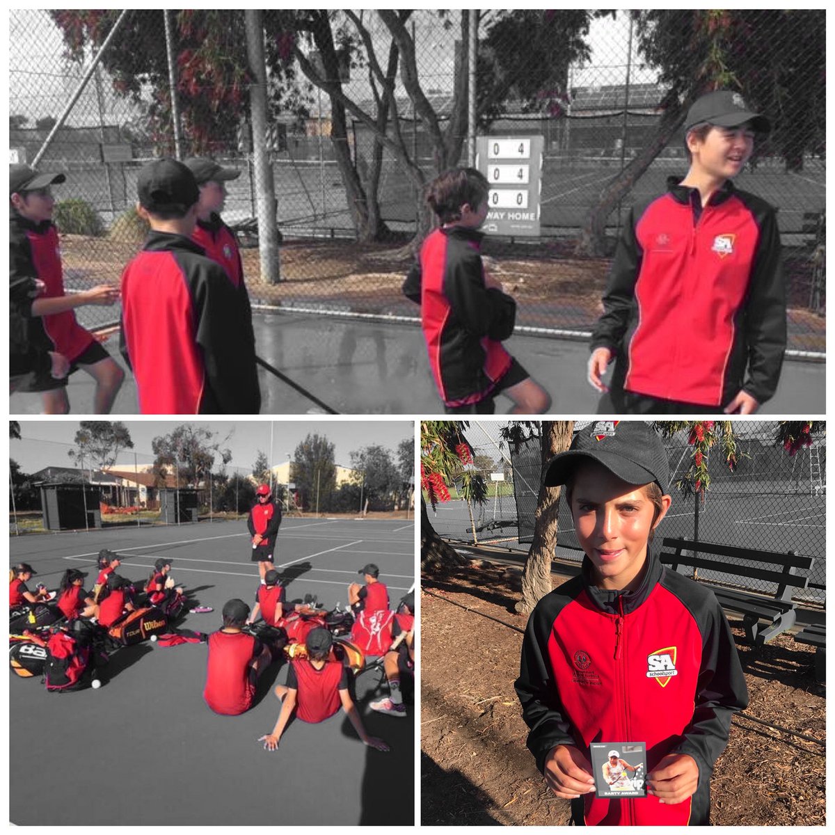 Well done to the whole <a href="/TennisSouthAus/">Tennis SA</a> #BruceCup team today, huge win over NSW! Particularly proud of #m2tennis athletes Noah &amp; Christian who, along with Blake are 3 of the final 8 boys in the individual championship as well! #SA #schoolsport #TennisSA #TennisAustralia 🇦🇺🎾🔥