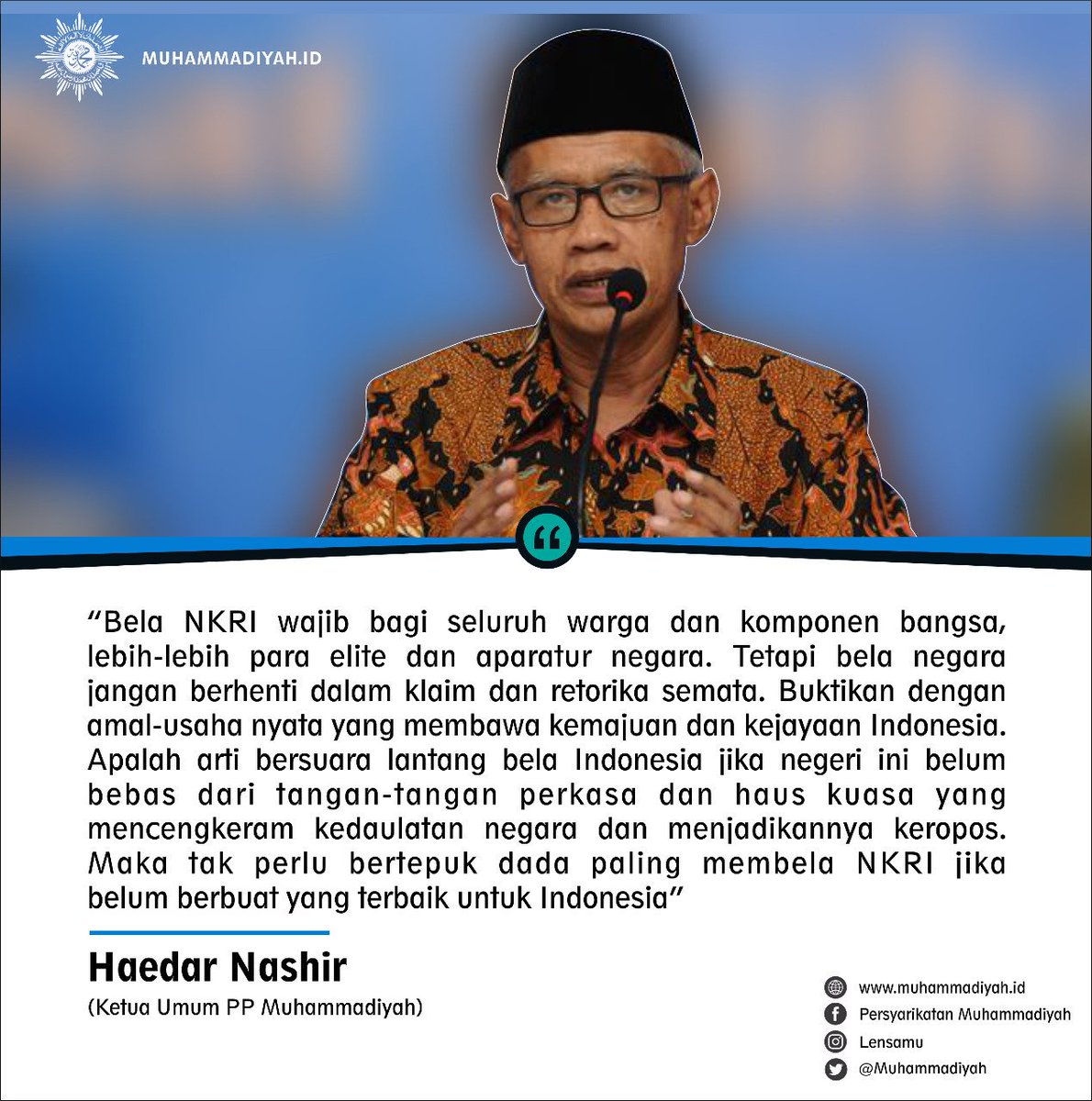 Siapa sajakah yang berkewajiban bela NKRI? #NKRI #BelaNegara #KewajibanWargaNegara #Muhammadiyah #Indonesia
