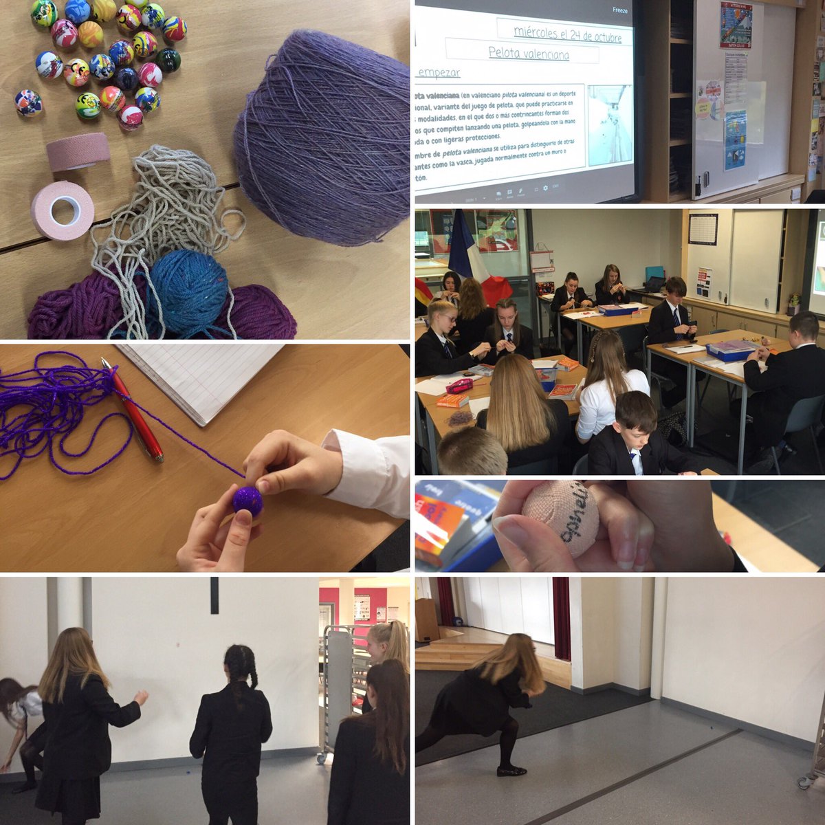 _HannahGregory_'s tweet photo. Today we made βpelotaβ and learned all about pelota valenciana. A y10 boy said, βpeople always say languages are hard and boring but I think Spanish is mint Missβ Mission accomplished. #mfltwitterati #hooksforlearning @Darton_Academy https://t.co/JWOqYUYn0S