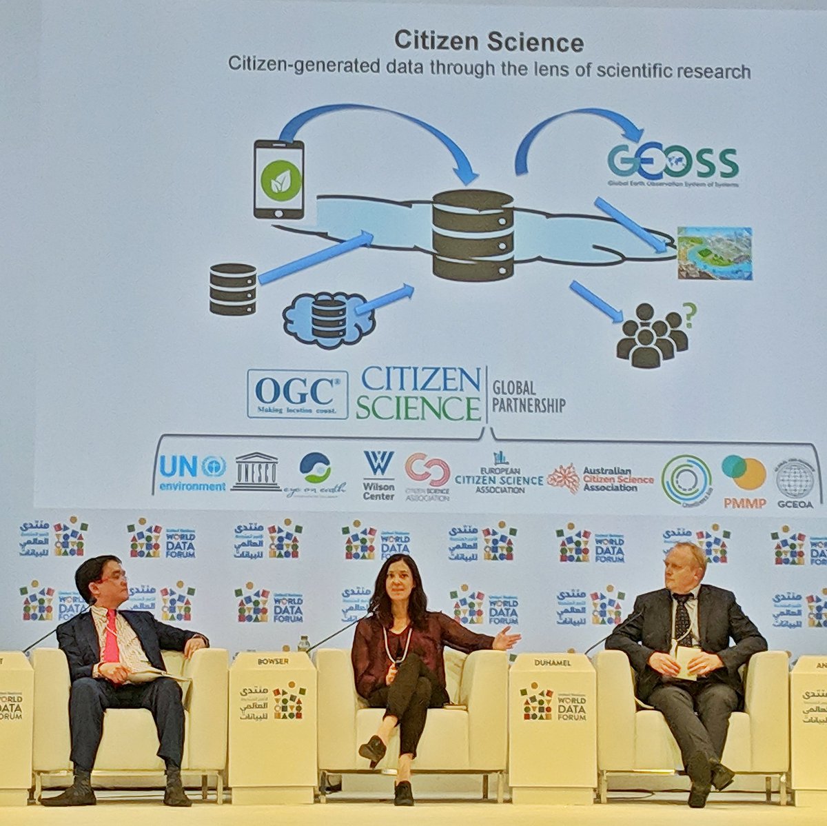 CitSciAsia's tweet photo. From #UNDataForum2018 "New data sources for policy action: from dreams to reality" - @annebowser shares w audience what is #CitizenScience & the progress that has been made with respect to its involvement for #SDGs https://t.co/Xyre9RlUQv