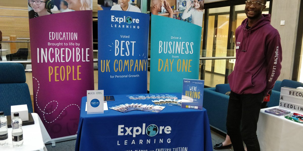 JF_explore's tweet photo. A beautiful stall in a beautiful building at @UCBofficial 🏠 looking forward to  a fantastic day! Good luck to @katie_explore for her first careers fair @Explore_Careers ⭐ https://t.co/IQjhpkCPop