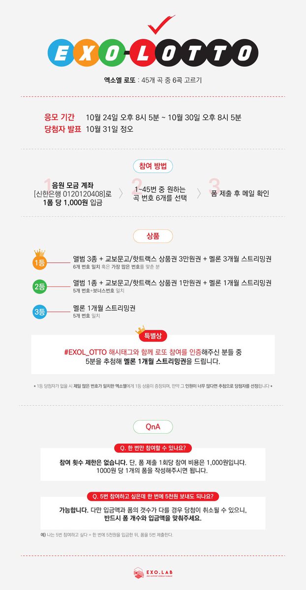 baekyberry's tweet photo. @exo_lab did it again! They create a LOTTO GAME ๐
#EXOL_OTTO is a fun game besides doing fund raising for DMUMT
Kexol seriously playing lotto and pay 1000won for it. Only if I am korean I would play it to ใ
ใ
@weareoneEXO @B_hundred_Hyun @lay_zhang_ #EXO #DONTMESSUPMYTEMPO https://t.co/RopxLGj46S