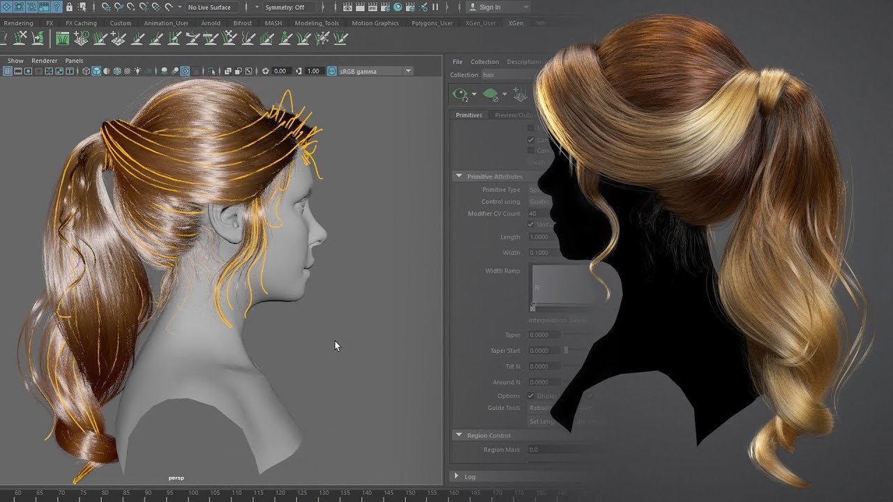 Волосы в Maya