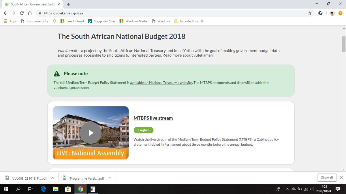 vulekamali's tweet photo. #Beyondtransparency https://t.co/QCaFIFvAQS #MTBPS2018 @imali_yethu https://t.co/yNgt4i6YOt
