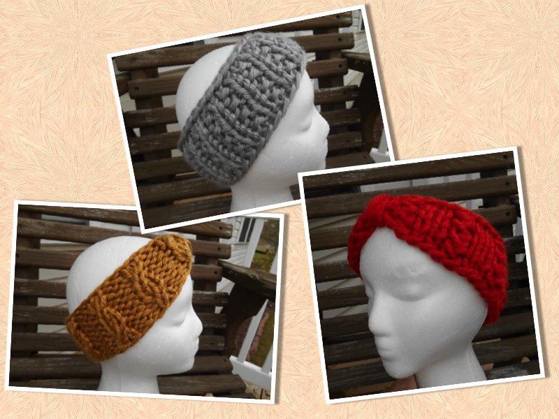 12 Weeks of Christmas - Week 4!  A Trio of Headbands.  Patterns for all yarn weights.  For links to the pattern and a free PDF on Craftsy:  knittingwithschnapps.blogspot.com/2018/10/the-tw…  #handknitgifts #freeknitpatterns #schnappsisms