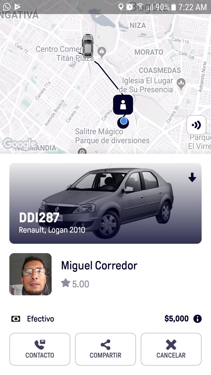 willyinfante's tweet photo. @TheBEAT_Bogota este conductor toma el servicio y no responde ni indica por que no llegó a reconocer a su pasajero! Mal muy mal... https://t.co/ntuGBk5oMp