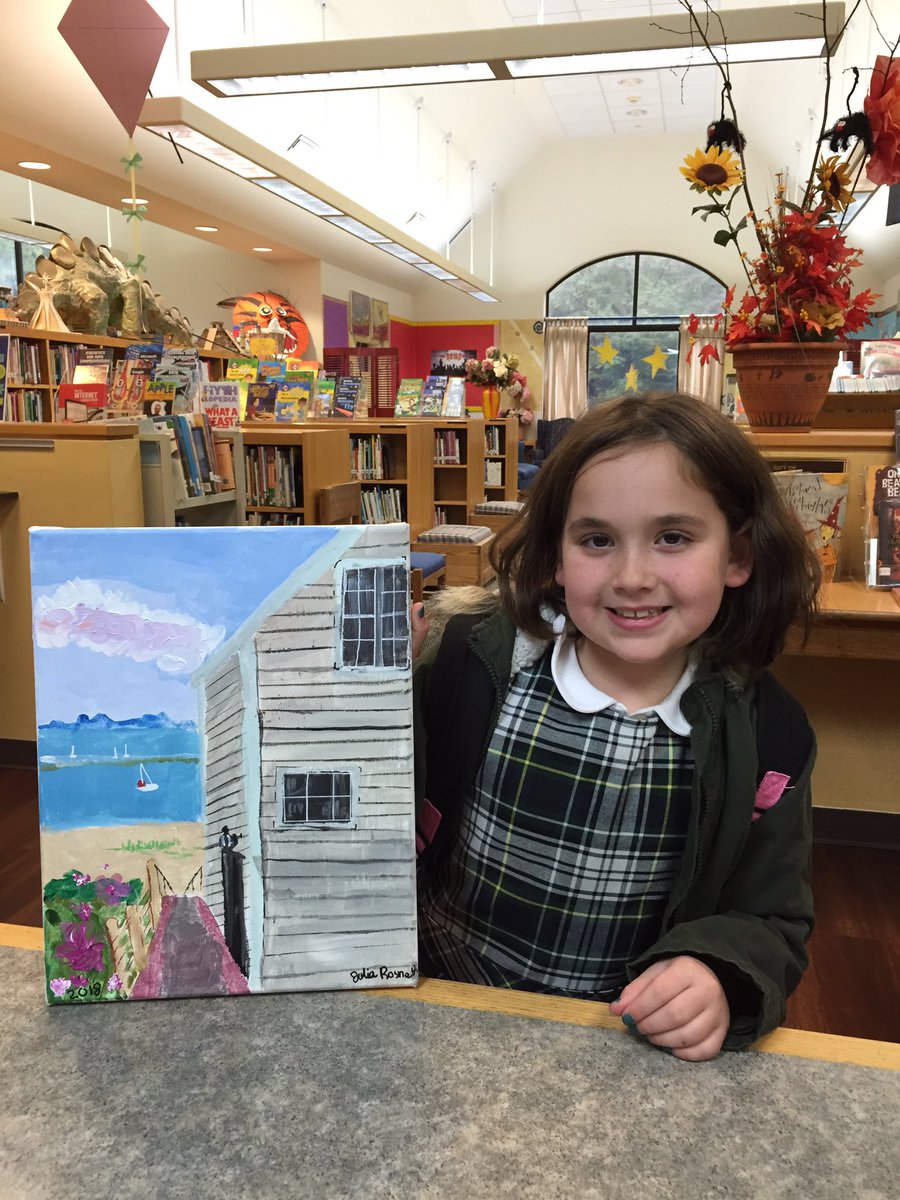 BCDS_History_56's tweet photo. Now this is one happy 2nd grader @BuckleyCDS She is so proud of her painting class with @MrsD_ArtRocks @StefRosenthal https://t.co/Ydb35hfeiG