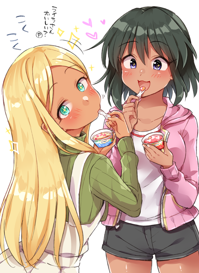 ナターリア(シンデレラガールズ) 「ハ～ゲンダッツの気になってたやつを食べました☺️ 」|虎んとのイラスト