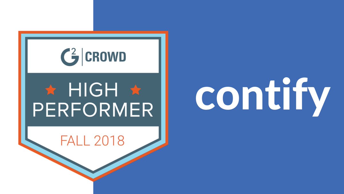 contify's tweet photo. We are thrilled to announce that Contify has been named a high performer in the market intelligence category of @G2crowd’s 2018 Fall report. Onward and upward! 🚀  https://t.co/hbJeIbR47X #competitiveintelligence #b2b #SaaS https://t.co/Q5SmnsOteo