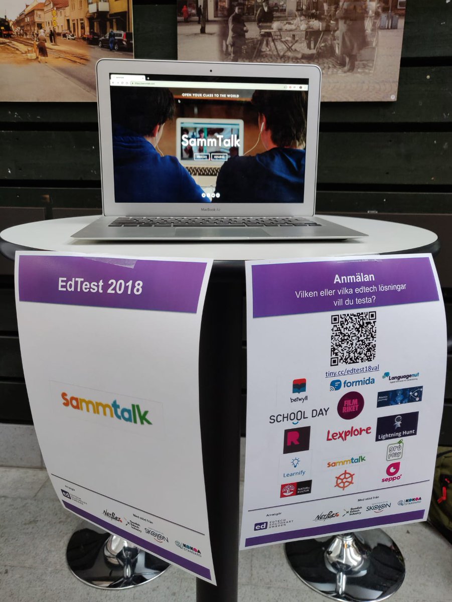sammtalk's tweet photo. We were at Edtech Southeast Sweden's EdTest kickoff yesterday presenting to teachers and meeting other EdTech makers! 😁🇸🇪  #edtest  #edtech  #nordicstartup https://t.co/X0J9JwsqWC