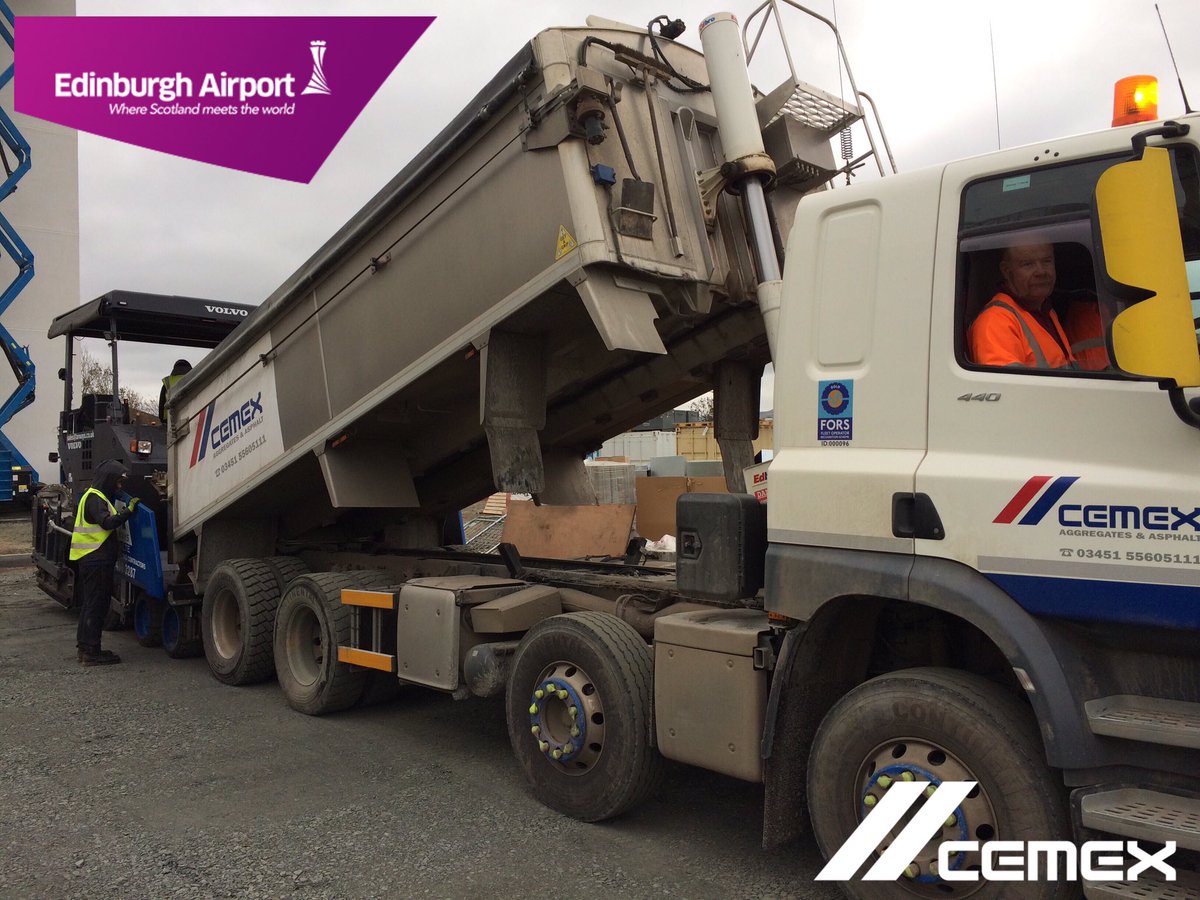Inaugural first class asphalt delivery into Edinburgh Airport today with our fleet and Leith team ! <a href="/johnms14/">john smith</a> <a href="/hscottishheath1/">Jackdaw</a> <a href="/CEMEX_UK/">CEMEX UK</a> <a href="/CEMEXUKAsphalt/">CEMEX UK Asphalt</a>