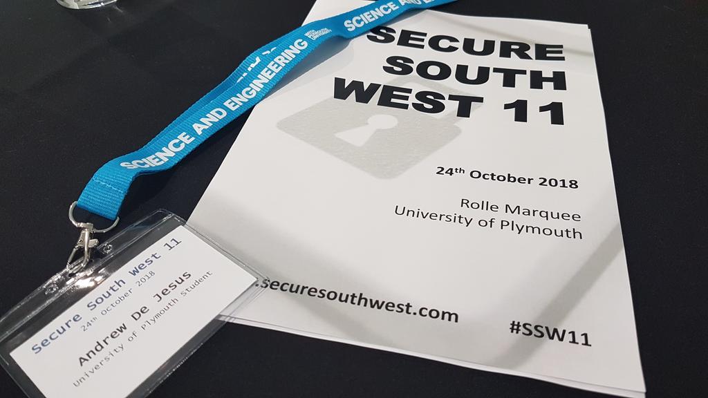 AndrewDeTechie's tweet photo. Bit of #WednesdayWisdom on information security at #SecureSouthWest11 hosted by @PlymUni https://t.co/UWj6RI3FcI