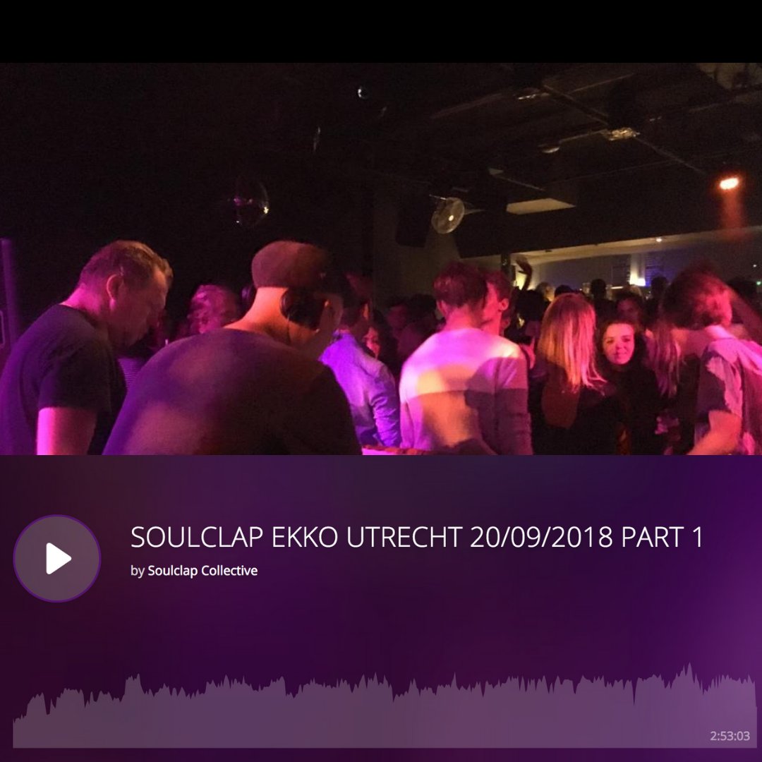 Een maandje geleden waren we in <a href="/PoppodiumEKKO/">EKKO</a> voor een Soulclap special. Sinds 2014 altijd good vibes op de dansvloer, achter de Bar en Licht &amp; Techniek booth. Stiekem toch een super-toffe club avond! ;)
De dj set is opgenomen en hier terug te luisteren:

mixcloud.com/SoulclapCollec…