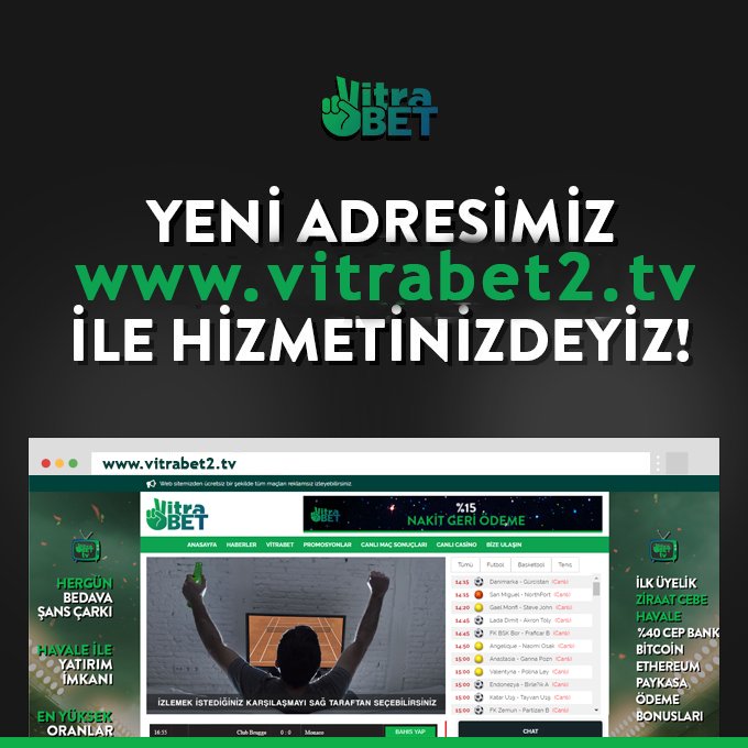 ⚠️📺Güncel adresimiz vitrabet2.tv   olmuştur. Mobil için ise mobile.vitrabet2.tv   adresinden bize ulaşabilirsiniz.

🗣️Hala giriş sağlayamıyorsanız lütfen sayfanızı yenileyip, ya da yeni bir gizli sekme açarak tekrar giriş yapmayı deneyiniz...