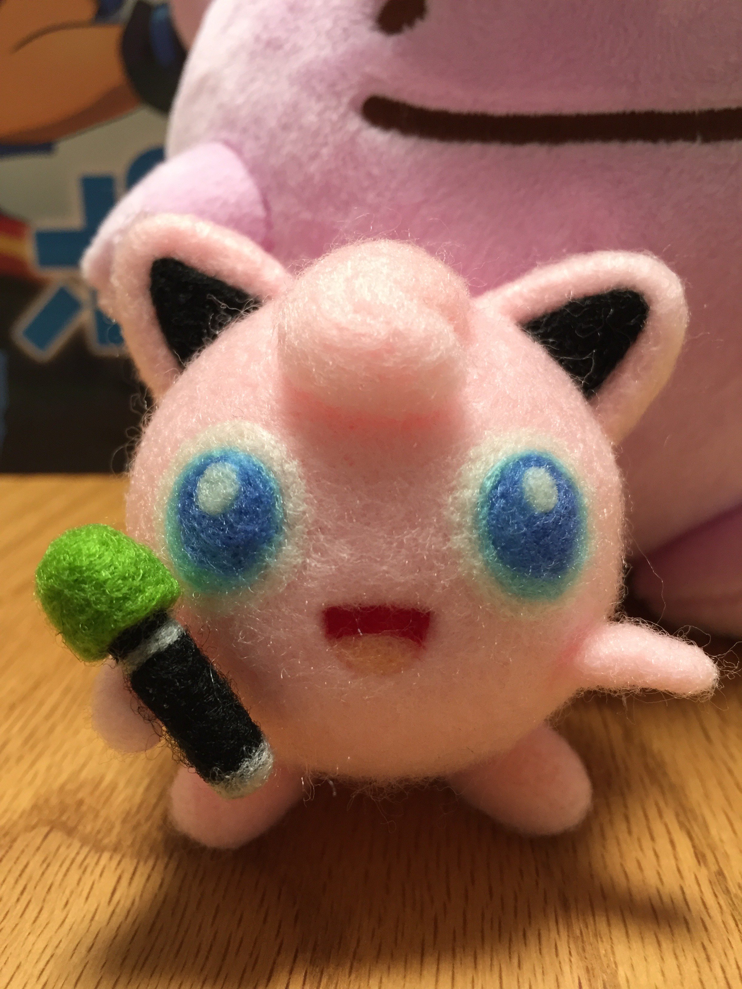 エンプレ 山に登りアプリも作る 都道府県学習アプリあるよ 嫁さんが羊毛フェルトでポケモンのプリンを作りました 結構いい出来だと思いますがどうでしょう 色違いではないアニメ登場時の色 取外し可能なマイク所持 キャップがきちんと外れる