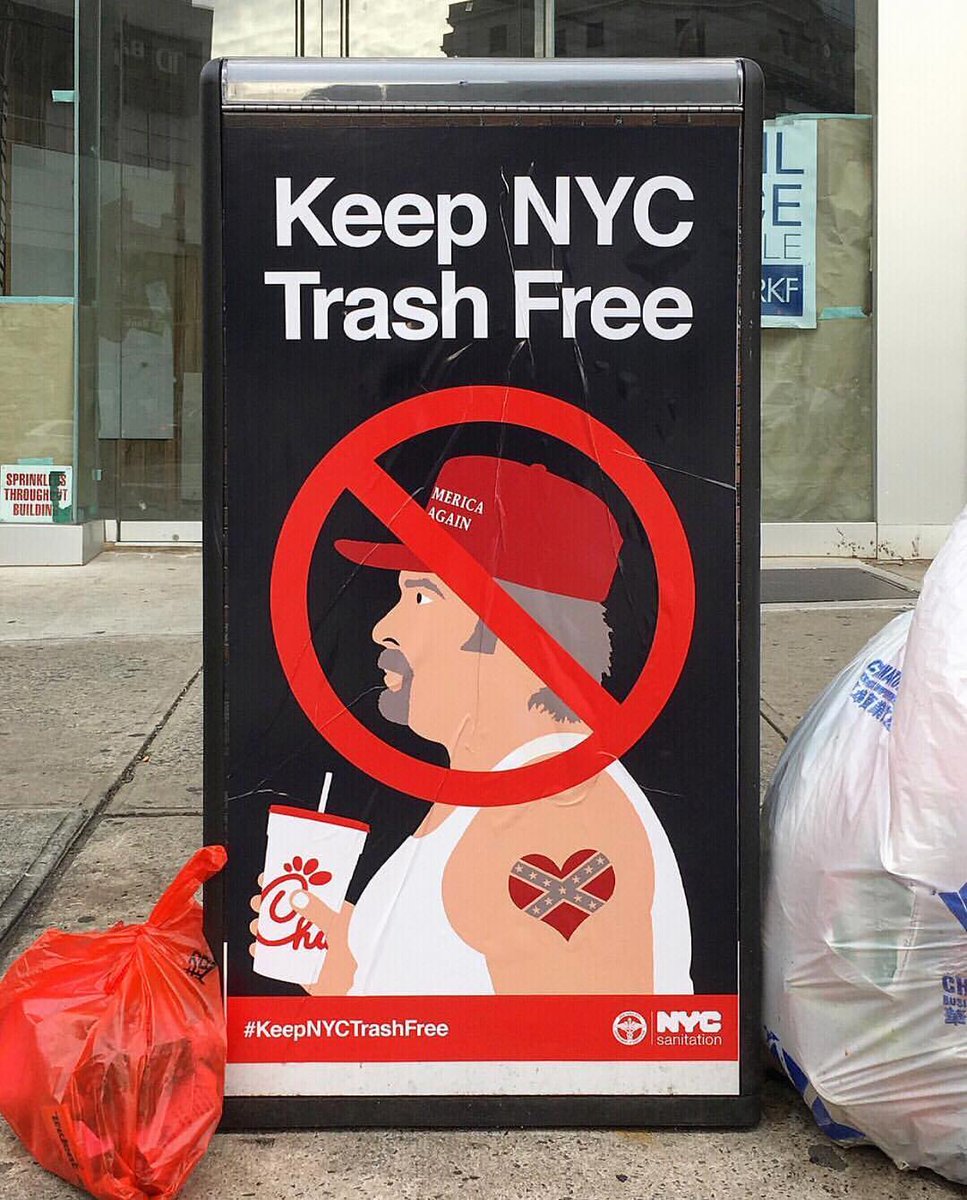 The Keep NYC Trash Free sign is why tensions are so high
