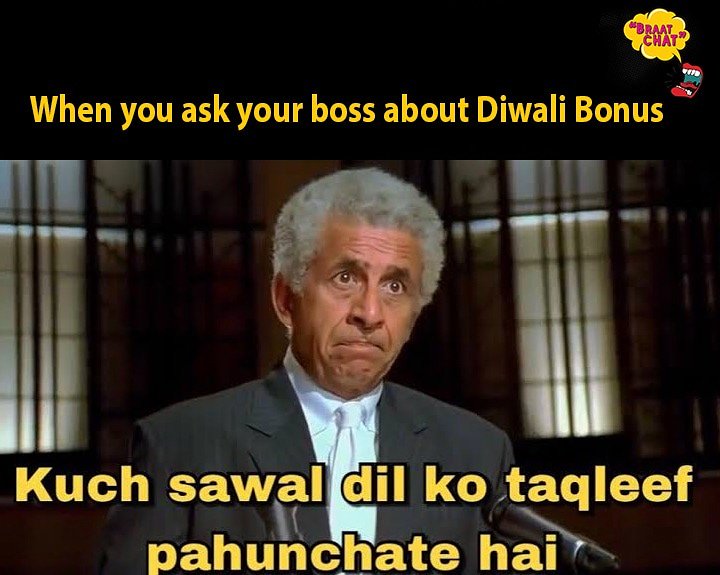 Braatchat's tweet photo. Bas kuch din aur... #BraatChat #Diwali #DiwaliBonus #Diwali2018 #IndianFestival #BollywoodMemes #BollywoodFun https://t.co/RUa1MPJXUk