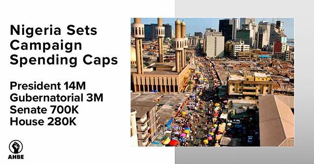 AHBExcellence's tweet photo. #Nigeria has very wisely enacted spending caps on individuals running for elected offices in the country’s next set of government elections (something the US simply seems unwilling to do). For president campaigns Nigeria limits spending to 14 million compared to the 563m rai… https://t.co/A7V4A5fZnq