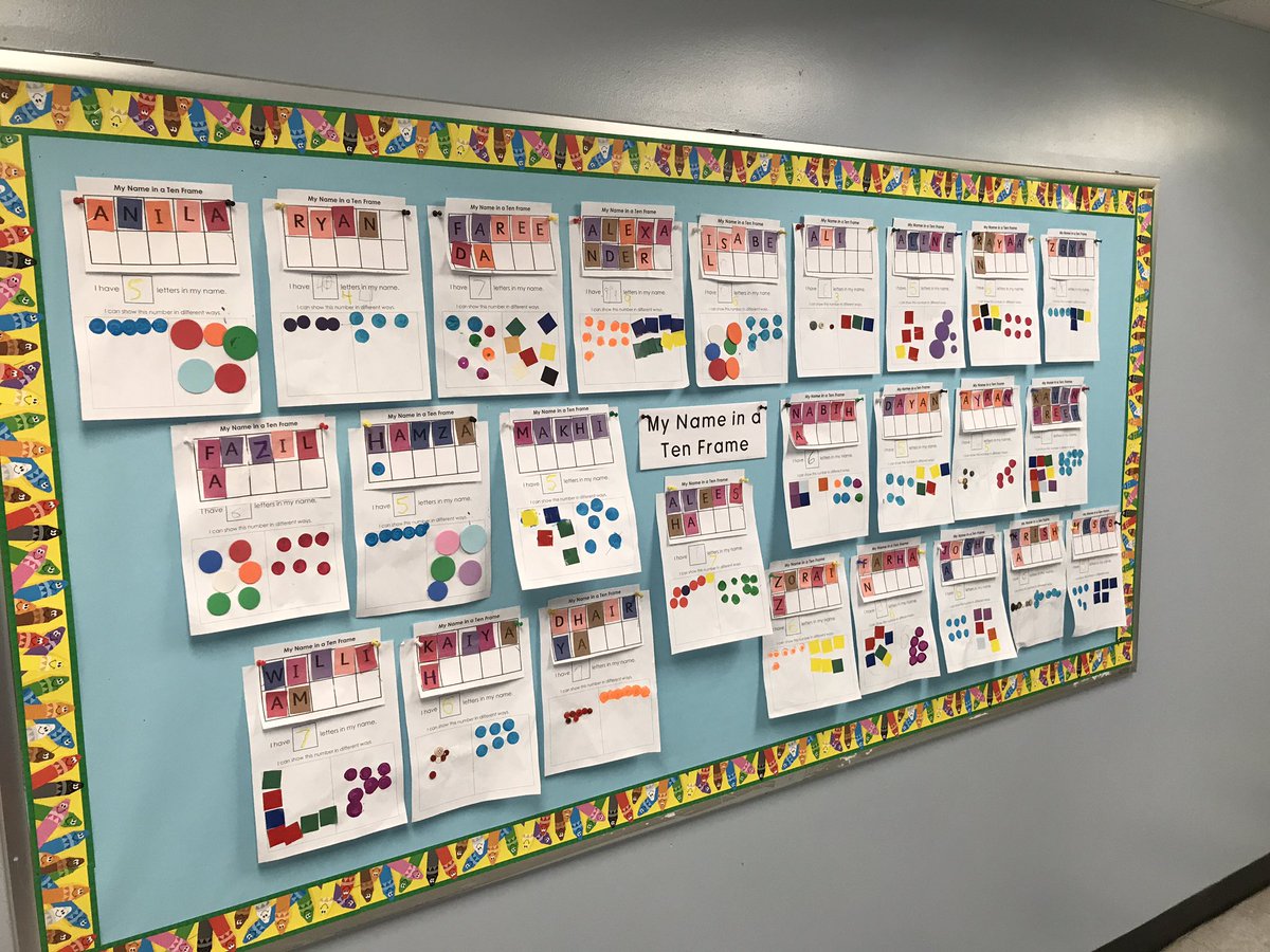 MarkBabiy's tweet photo. Our kindergarten students working with 10 frames and making math personal.  @GracedalePS @audley_salmon @LC2_TDSB https://t.co/FjQlMXBkCr