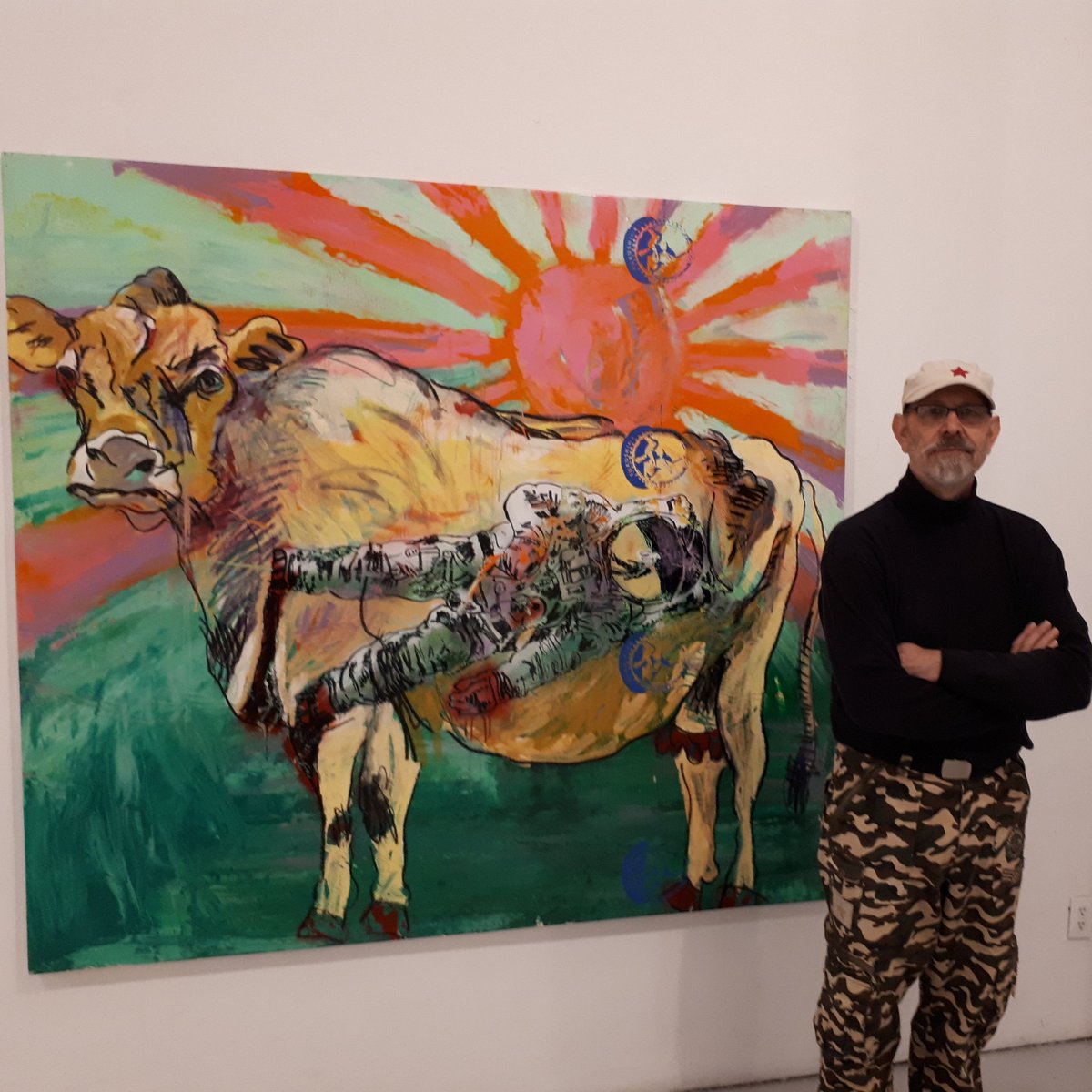 unklecollective's tweet photo. Thomas Ackermann with "Carnivore (Kobe Beef)'" now showing at Gallery 1313, 1313 Queen St W Toronto Oct 24 to Nov 4, 1 to 6 pm daily; opening reception Saturday October 27th from 5 to 9 pm @Gallery1313 @ArtToronto @MOCAtoronto @torontolife #contemporaryart #art #artist #Painting https://t.co/FBCHqdBEB5