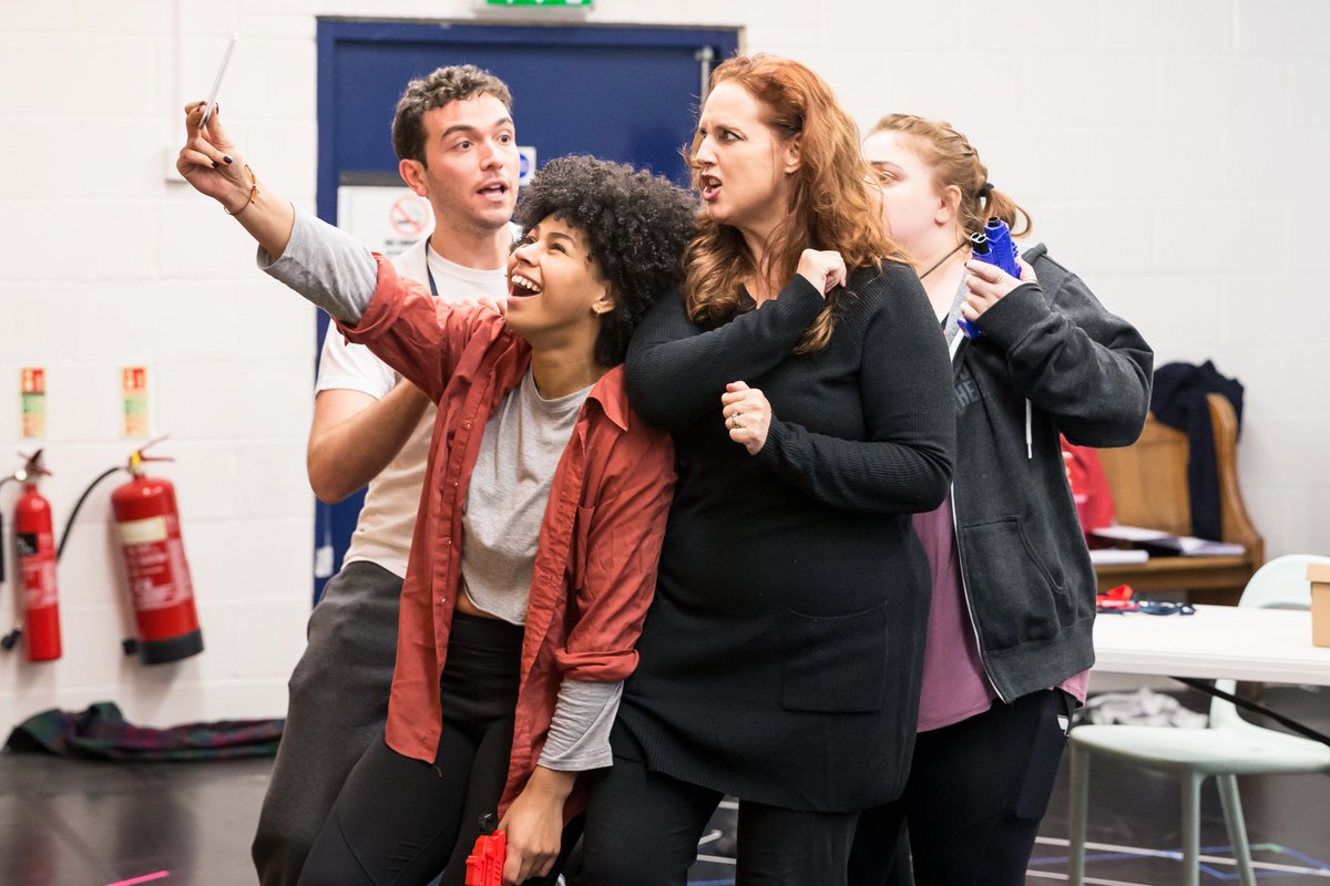 PlaygroundW10's tweet photo. Rehearsals cont for #Fanatical - have you got your tickets? https://t.co/UHJMhkQG0U #fanaticalaboutfanatical runs 8 Nov - 8 Dec @PlaygroundW10 - musical com at convention for cult hit #scifi TV show #Angel8 stars @SophiePowles #StephenFrost and @SuanneBraun https://t.co/lFrKUYzVlc