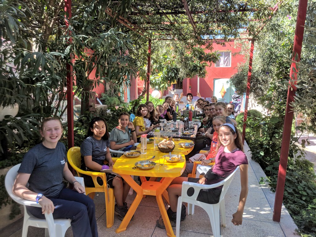 And here is that lunch - in the shade after a long, sunny trek. #WHSMorocco18