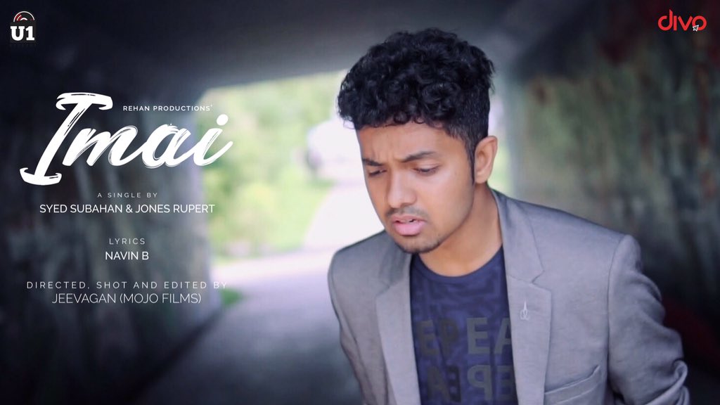 One more day to go ! #Imai coming your way tomorrow 🎉Can’t wait to show you all 😀 #independentmusic #tamilsingles #independentartist @U1Records @divomovies