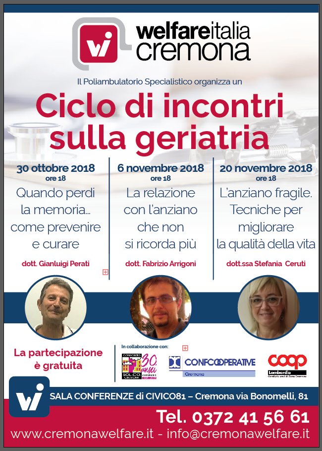 Come #vivere #meglio da e con le #persone #anziane: 3 #incontri #pubblici #gratuiti a #CremonaWelfare #Cremona cremonawelfare.it/tre-incontri-p… <a href="/dottilombardia/">Johnny Dotti</a> <a href="/LombardiaConf/">Confcooperative Lombardia</a> <a href="/Cremonaoggi/">Cremonaoggi</a>  <a href="/3ccremona/">3c cremona</a> <a href="/GiusiBiaggi/">Giusi Biaggi</a> <a href="/Corriere_Salute/">Corriere.it Salute</a>