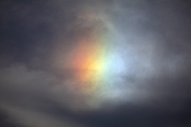HaggardHawks's tweet image. An IRIDULE is a small rainbow-like patch of iridescence in the sky.
