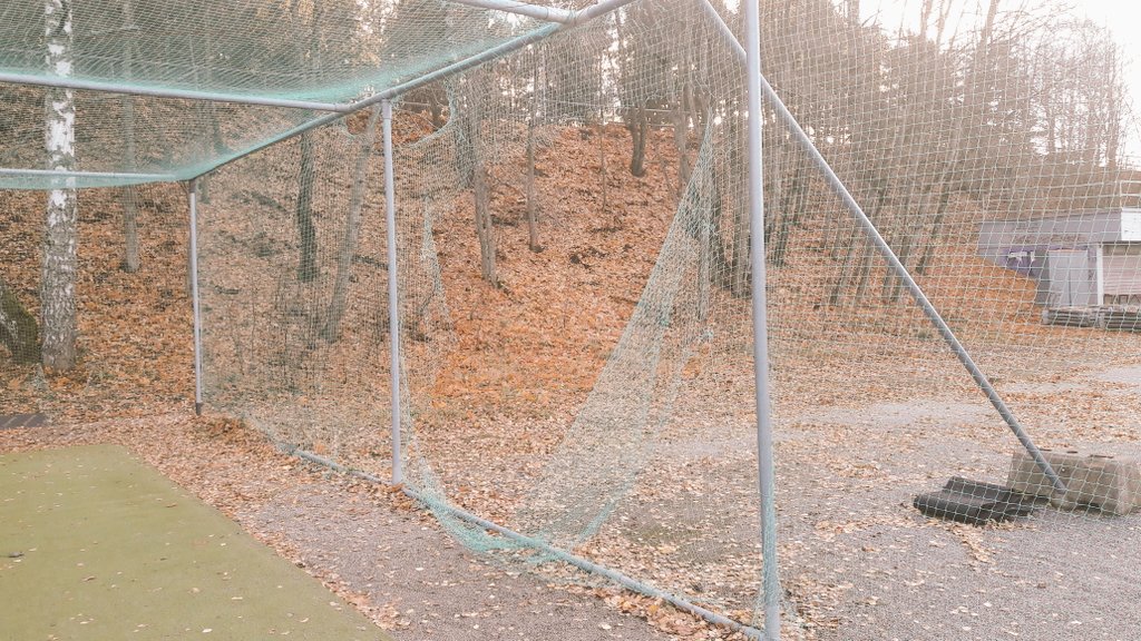 TampereCricket's tweet photo. All's set for another #TreCC #Sorsapuisto net session! π A few puddles around the ground, but we have clear skies. ππ A pity that some vandals have taken an unwelcome interest in the nets though... π @treliikunta @InfraTre https://t.co/G71Ui2GBWc