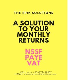 EpikSolutions's tweet image. We have the best advice on how best you can go about your returns 
call us in

#business #Entrepreneurship #Kampala #Uganda #VAT #paye #nssfgoapp