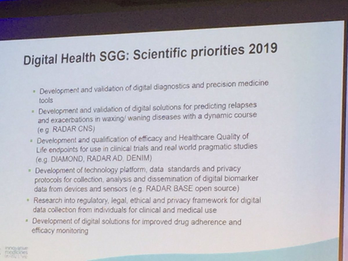 IHIEurope's tweet photo. .@luct_1 presents the 2019 priorities of IMI’s #DigitalHealth Strategic Governing Group #IMITenYears #IMICarryTheTorch https://t.co/fqkyFJx1ZV
