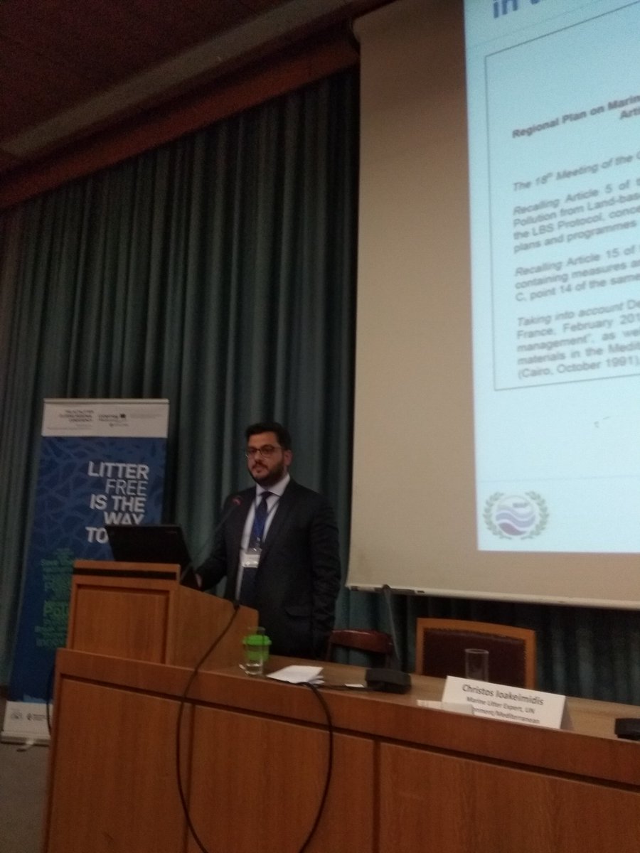 The last session of the finale conference starts with the contribution of Christos Ioakeimidis from UN Environment/MAP, on the several projects being implemented in the Med in relation with marine litter: the EU funded project marine litter MED &amp; the collaboration with IMELS