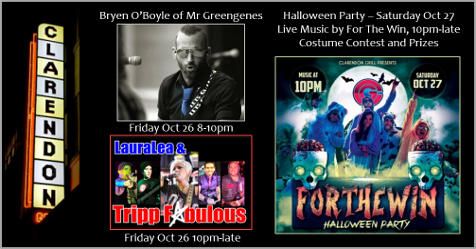 Party with us in the final week at The Clarendon Grill. Click for details. conta.cc/2O1ws29