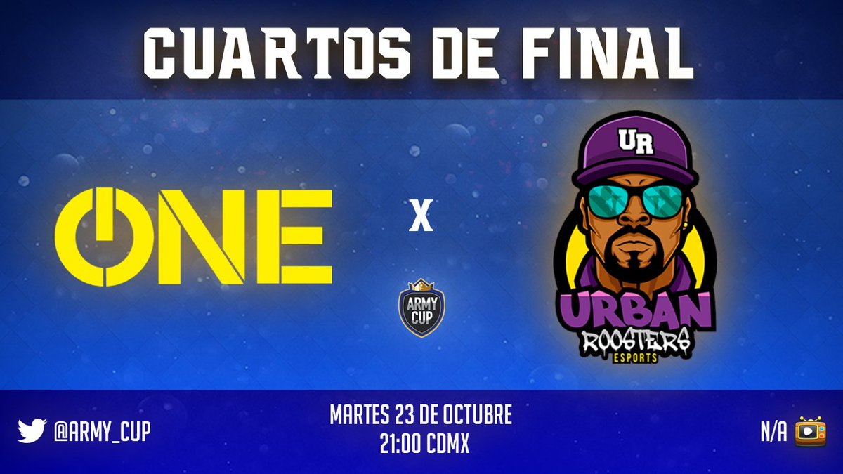#GAMEDAY | CUARTOS DE FINAL

🎬 | Continuando con los 4tos de final un asombroso encuentro entre dos grandes de latino america!
 
@ClubOneTeam ⚔️ <a href="/Urban_Roosters/">Urban RoosterS</a> 

🇲🇽 9:00 
📺 Sin confirmar