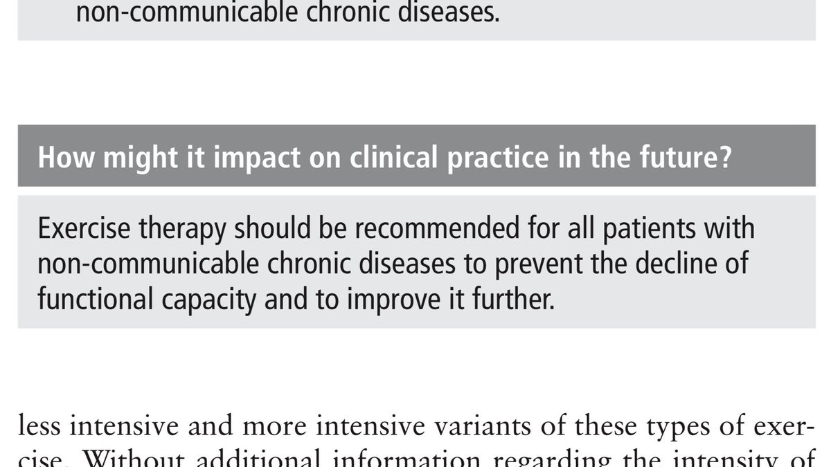 AdamMeakins's tweet photo. A review of 85 meta-analyses on the effects of exercise on improving functional capacity in chronic disease... #CantGoWrongGettingStrong #BeExerciseBiased 😍 https://t.co/2GgkBZREzg