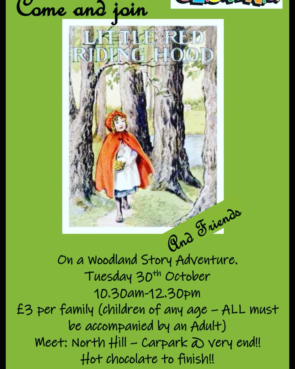 Our most inventive session yet! join us for a walk in the woods, Why not dress up as your favourite fairytale see the traditional tales are acted out Infront of your eyes! pushchair friendly &amp; hot chocolate to finish.
You're in for a big surprise! #charity #families #minehead