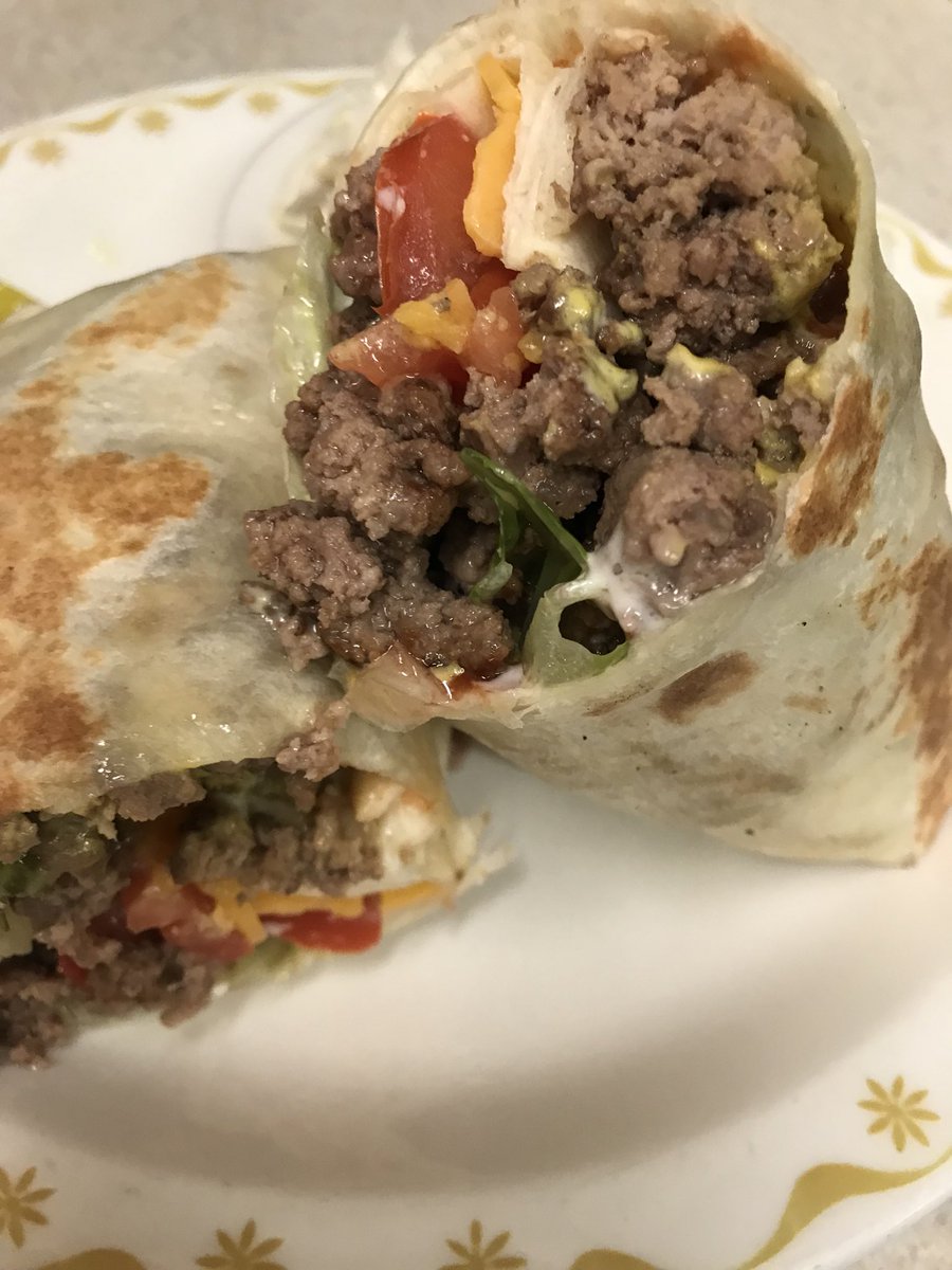 fireside_oneida's tweet image. Cheeseburger Wrap... a must try