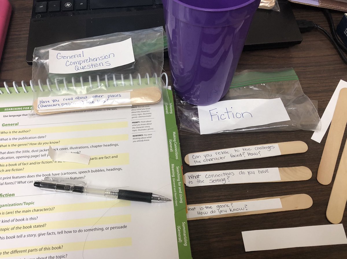 msaimeeallen's tweet image. Going to try incorporating talking sticks with my middle school LLI reading groups! Using the questions from the Prompting Guide. @PaulaKluth #leveledliteracyintervention