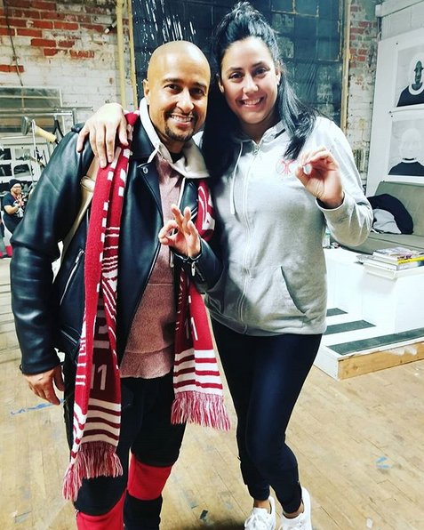 AOS_Midwest's tweet photo. Celebrity Choreographer @ChuckMaldonado (Kappa Alpha Psi) with Founder of @artofstepping @remo_inc (Omega Phi Beta) #aos #wildoutwednesday #ArtofStepping #Stepping #Step #omegaphibeta #kappaAlphaPsi https://t.co/A9nfNA6jUe