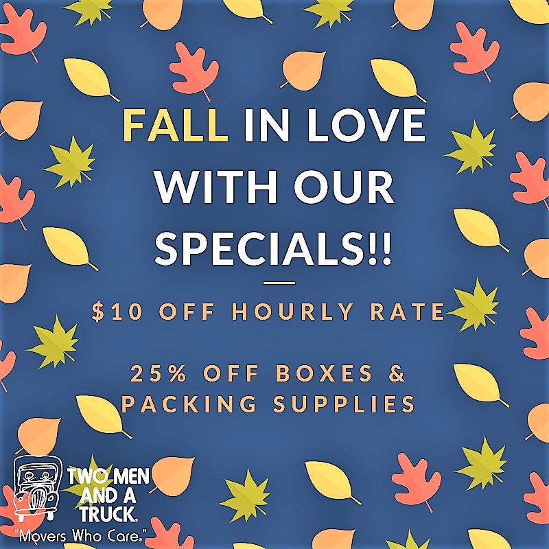 TwoMenTulsa's tweet image. You'll LOVE our fall specials! Call today for your free estimate! 918-234-2636
#fall #tulsa #moving