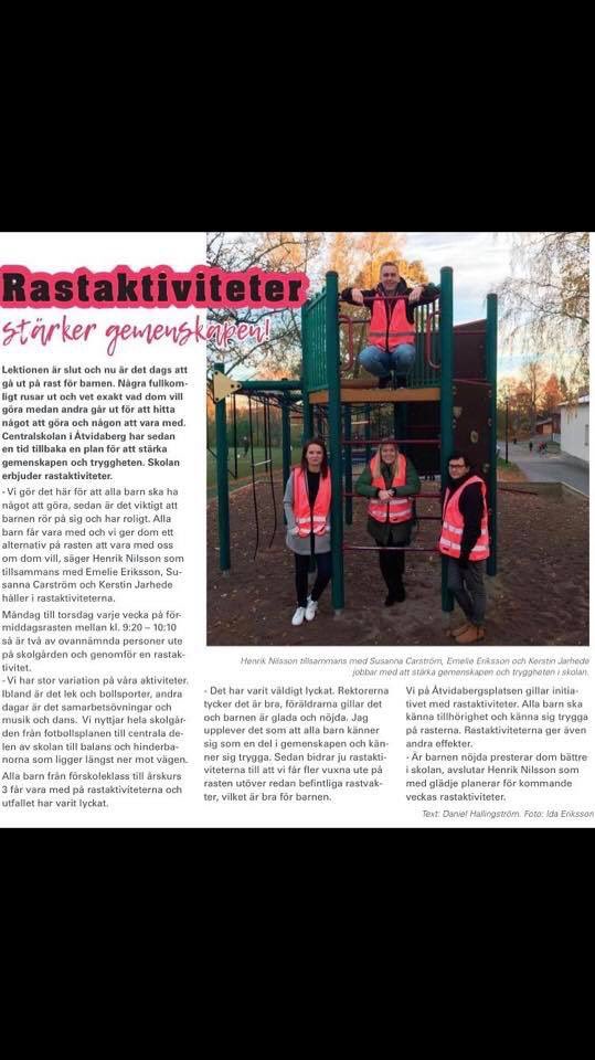 MariaGullquist's tweet image. ”Rastaktiviteter stärker gemenskapen!” #Centralskolan #Åtvidaberg #Tillsammans #Åtvidabergsplatsen