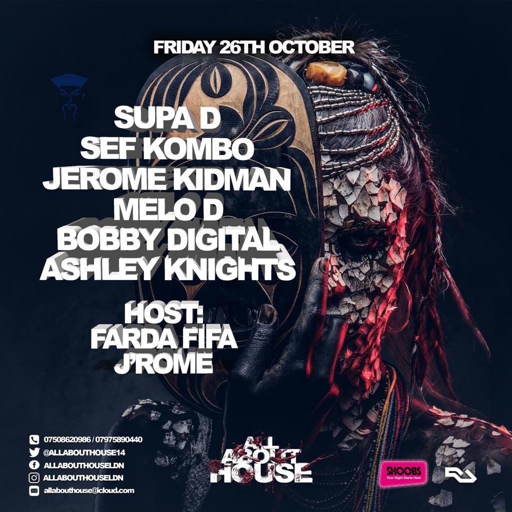 AllAboutHouseUK's tweet photo. 2 Days left. Here’s a quick recap of our line up @DJSUPAD @SefKombo @JeromeKidman @djmeloduk @BobbyDigitalDJ @knightzdj @fardafifa @jromePR @fumanchubar #AllAboutHouse #AAH #ABTH 

https://t.co/uNzQCGYk0K https://t.co/wLDkfjFh7T
