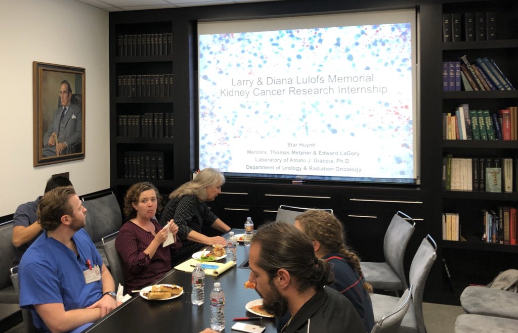 SKCRP's tweet photo. @Stanford senior Star Huynh presenting her experience in the Larry &amp; Diana Lulofs internship in #kidneycancer research @StanfordUrology https://t.co/QdFyF4lj0L