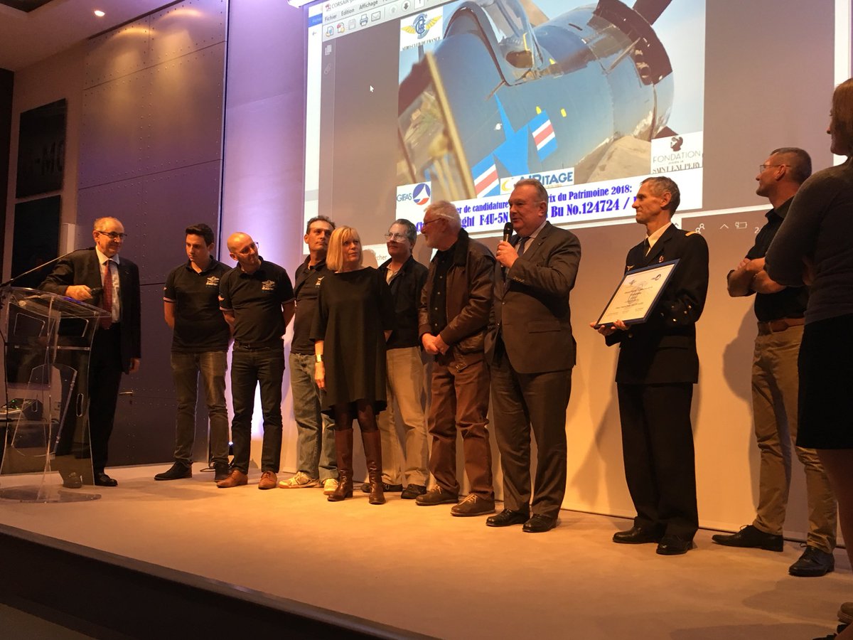 Le Grand Prix du Patrimoine de l’<a href="/AeroclubFrance/">Aéro-Club de France</a>, c’est ce soir, avec la remise de la Coupe GIFAS ! Elle est remise par Pierre Bourlot,   Délégué Général du <a href="/GifasOfficiel/">GIFAS</a>. <a href="/Fondation_ASEJ/">Fondation St Exupéry</a> <a href="/AIRitageFr/">AIR Itage</a>  #GPP2018 #Patrimoine #AvGeek