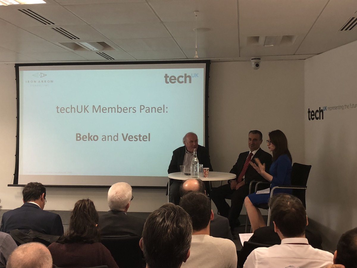 techUK's tweet image. @BekoUK &amp;amp; @Vestel share their experiences of operating in #Turkey &amp;amp; #UK @ joint @techuk and @ironarrowcons event with Turkish tech businesses #turkishtech #internationaltrade #techuk #ironarrowconsulting